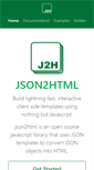 Mobile Screenshot of json2html.com